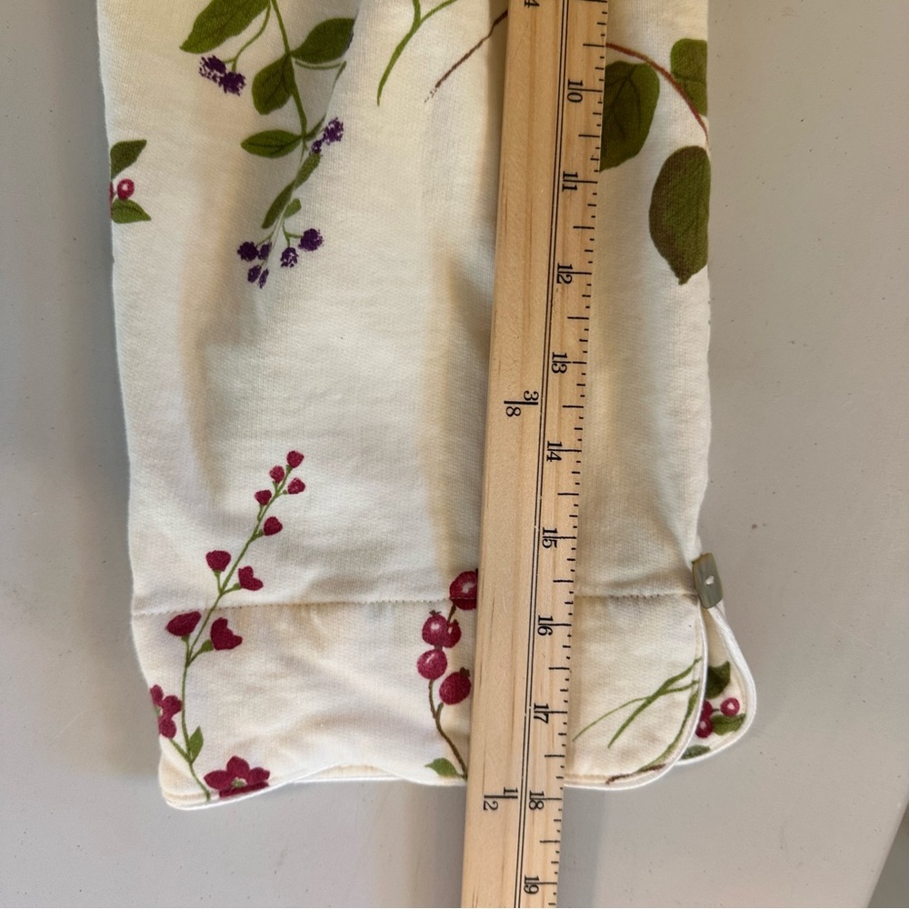 Vtg Crabtree & Evelyn Floral Cotton Robe L Long Wrap Cottagecore * New But READ - Picture 10 of 15
